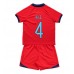 Billige England Declan Rice #4 Børnetøj Udebanetrøje til baby VM 2022 Kortærmet (+ korte bukser)